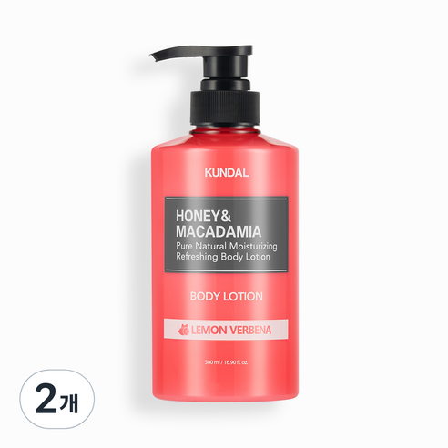 쿤달 퓨어 바디로션 레몬버베나향, 500ml, 2개