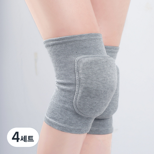 마켓피아 댄스 연습용품 무릎보호 스펀지 패드 양쪽착용 세트, 그레이, 4세트