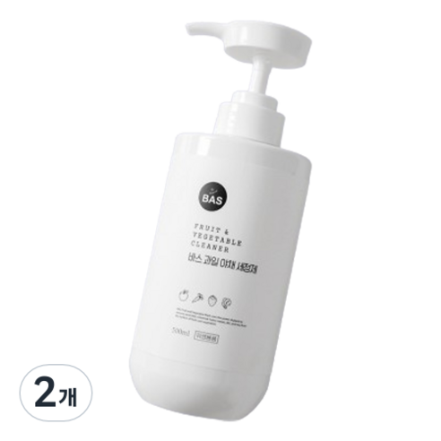 BAS 과일 야채 세정제 액상형, 500ml, 2개