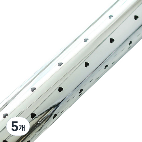 영프라자 미니하트 비닐 증착 포장지 중 37.5cm x 20m, 블랙, 5개