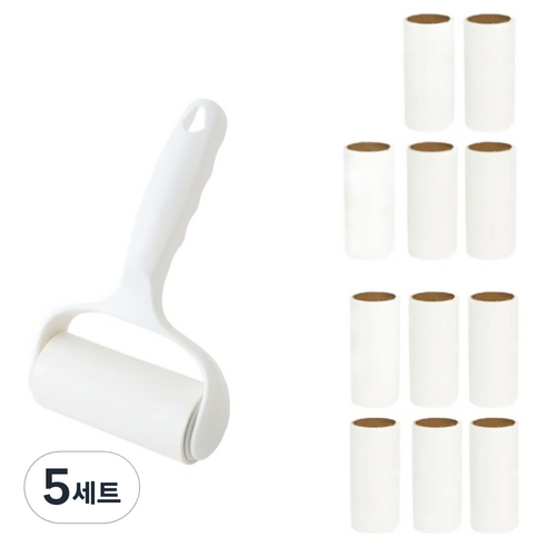 원이네 사선컷팅 테이프 클리너 핸들 + 리필 12p 세트, 5세트