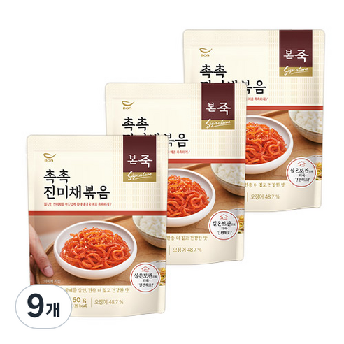 본죽 촉촉 진미채볶음, 60g, 9개