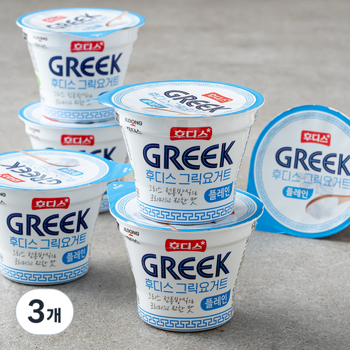 후디스 그릭요거트 플레인, 80g, 6개입, 3개