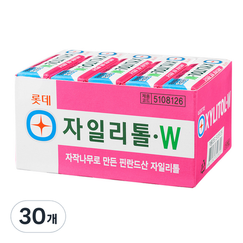 롯데 자일리톨 츄잉껌 W, 24g, 15개
