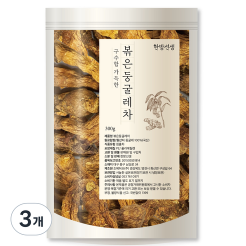 한방선생 볶은 둥굴레, 1개입, 3개, 300g