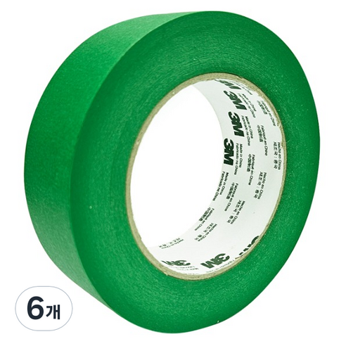 쓰리엠 저항성 마스킹 테이프 그린 36mm x 55m, 6개