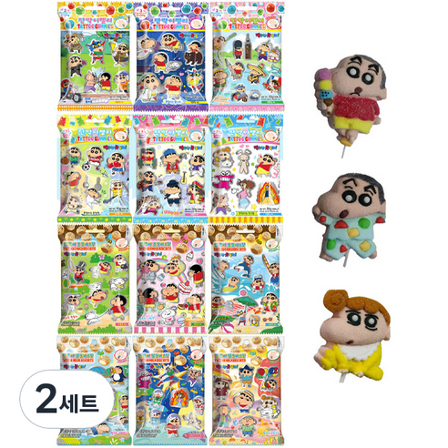 짱구는 못말려 구디백 판박이 젤리 5종 x 3p 세트, 2세트
