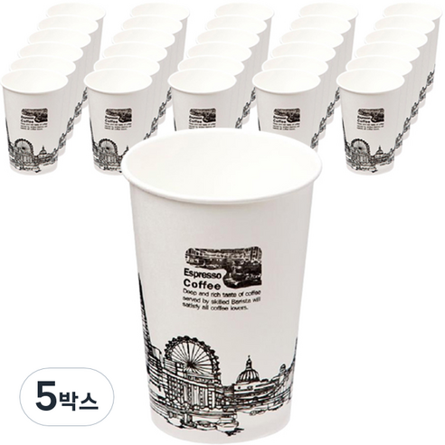 더빈썸 런던 종이컵 380ml, 100개, 5박스