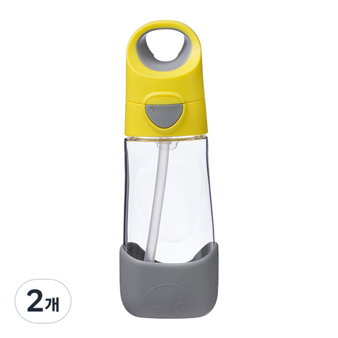 비박스 원터치 빨대컵 450ml, 그레이옐로, 2개