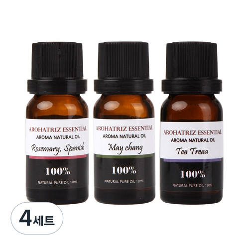 아로하트리즈 에센셜오일 로즈마리 + 메이청 + 티트리, 4세트