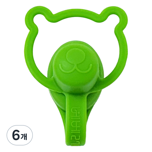 베베2781 유아용 이유식 파우치 흘림방지 토퍼, 100ml, 6개, C 4 그린