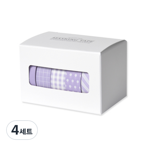 모노라이크 아르떼 마스킹 테이프 5종 세트, Lilac, 4세트