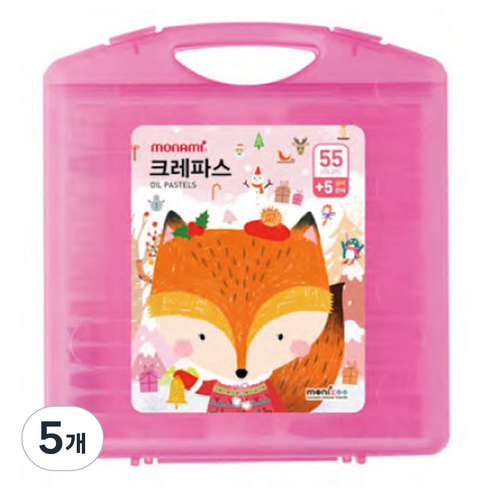 모나미 모니주 크레파스 55색+5색 여, 60색, 5개