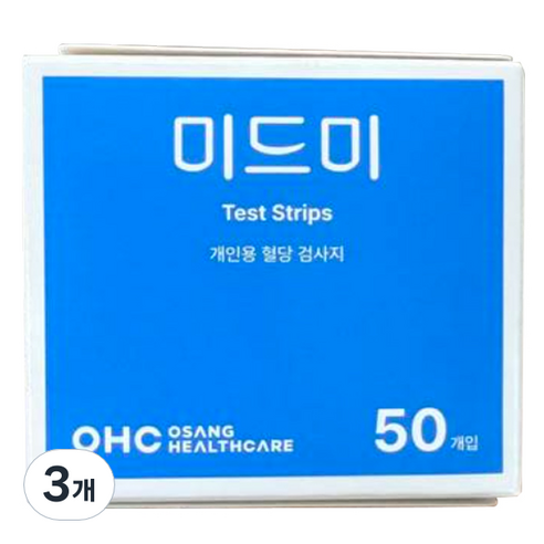 오상헬스케어 미드미 혈당시험지, 50매입, 3개