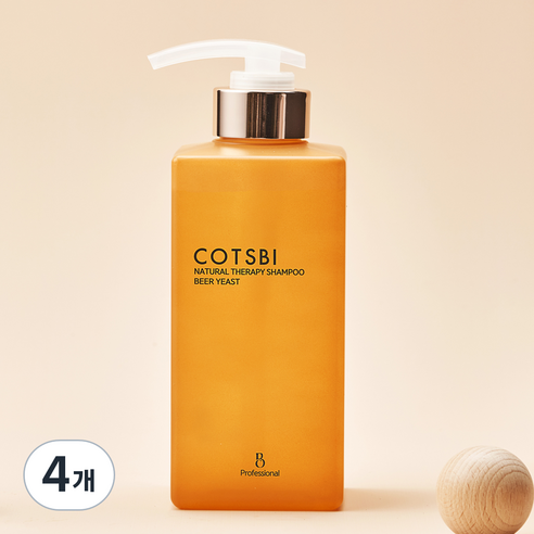 코츠비 네츄럴 테라피 맥주효모 삼푸 시트러스, 500ml, 4개