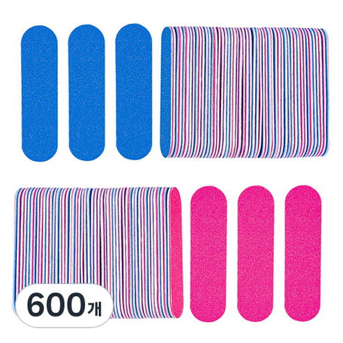 OON 대용량 미니 우드 파일 5cm, 600개, 혼합색상
