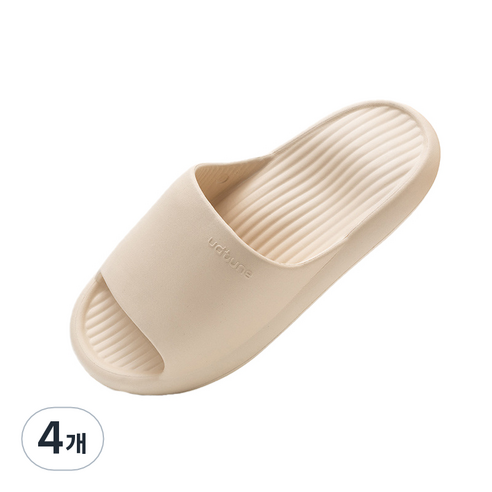마사지 지압 슬리퍼 230mm, 4개, 아이보리