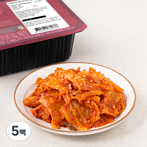 식도감 들기름에 퐁당 볶음김치, 350g, 5팩