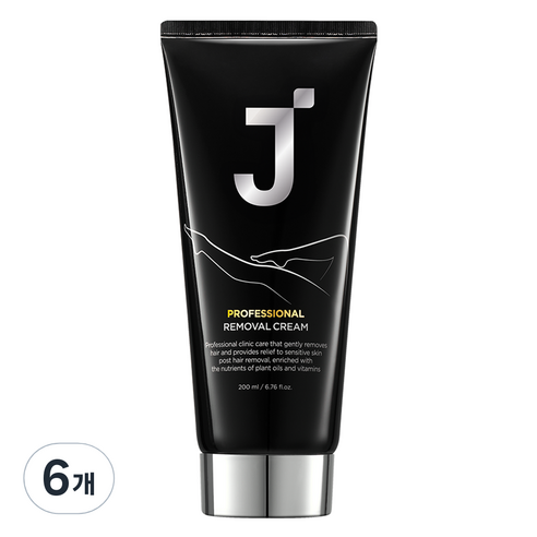 제이숲 프로페셔널 셀프 제모크림 팔/다리용 그린티향, 200ml, 6개
