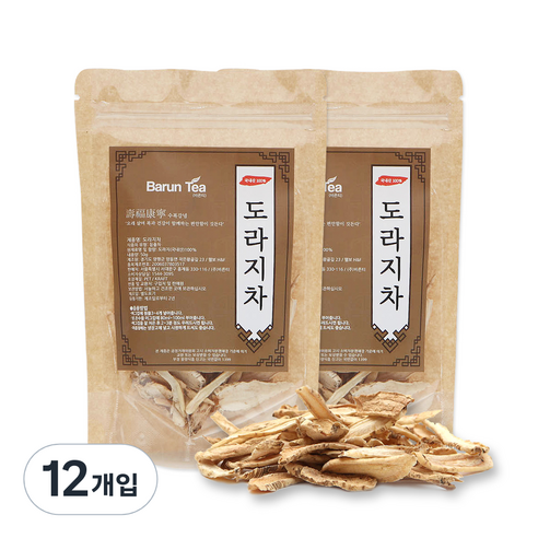 바른티 국내산 도라지차, 12개