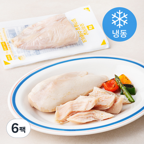 오쿡 오리지날 닭가슴살 스테이크 (냉동), 100g, 6팩