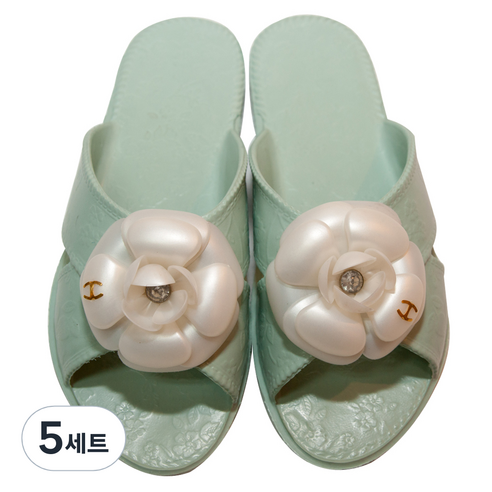 신우실업 EVA 플라워 거실화, 민트, 5세트