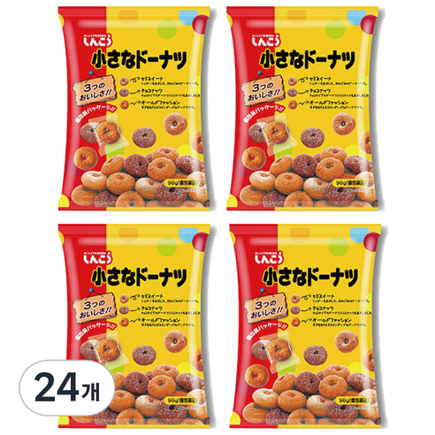 신코 미니도넛 360g 4p 세트, 90g, 24개