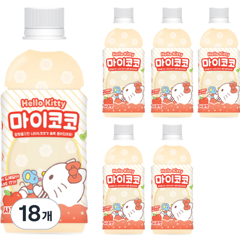 헬로키티 마이코코 사과맛, 18개, 340ml