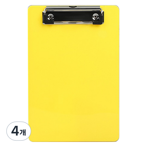 로이 카페 식당 메뉴판 클립보드, A02 yellow, 4개