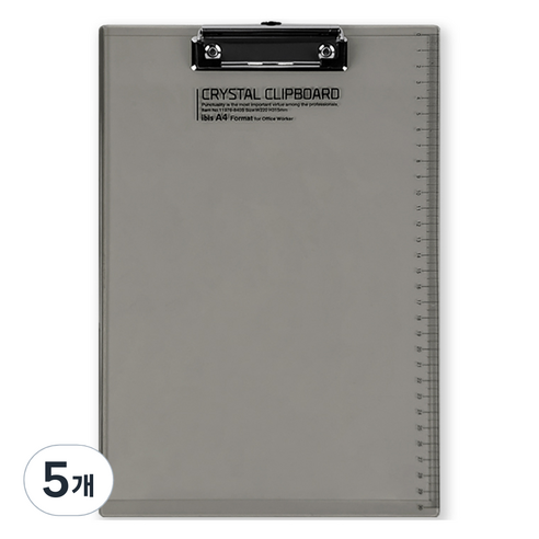 아이비스 크리스탈클립보드 A4 SP 12301, 블랙, 5개