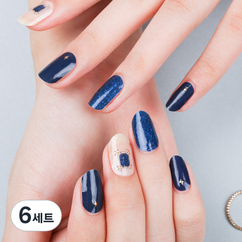 말랑 리얼 젤 네일스티커, 6세트