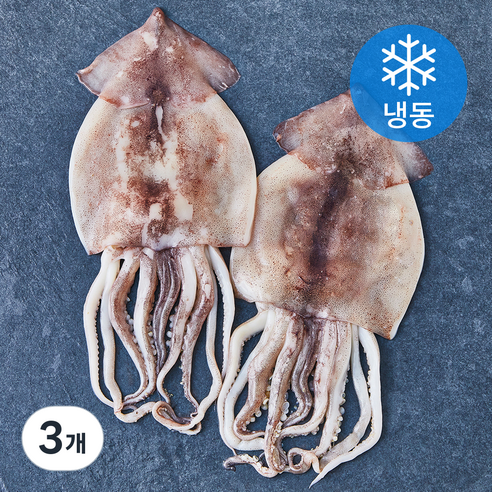 청해명가 두툼한 손질 오징어 (냉동), 3개, 500g(2미)