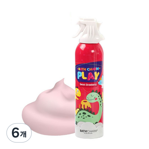 바스참 플레이 버블 클렌저 스윗 스트로베리 향, 6개