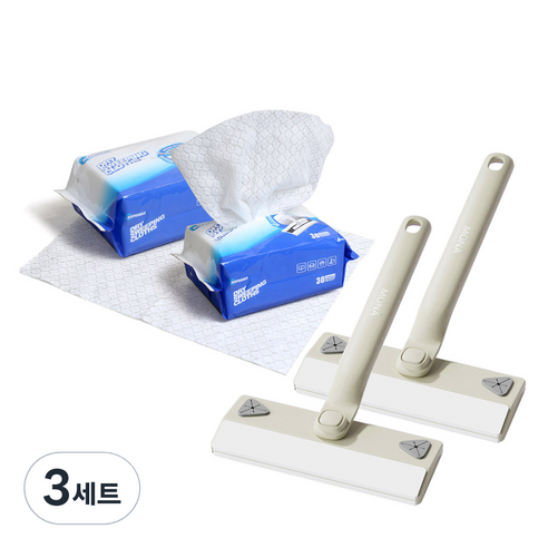 모나코올리브 핸디형 콕콕 정전기포 청소기 + 청소포 30매 2개 세트, 3세트