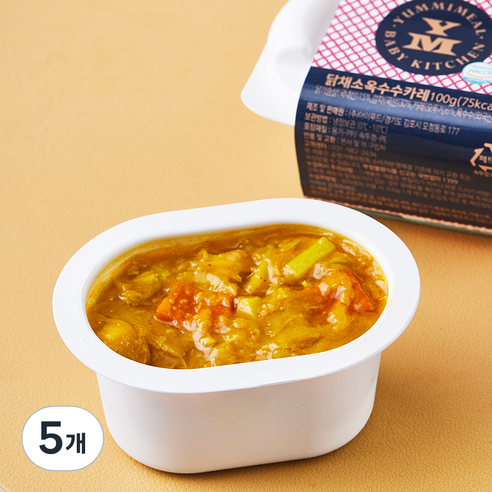 얌이밀 닭채소옥수수카레, 100g, 5개
