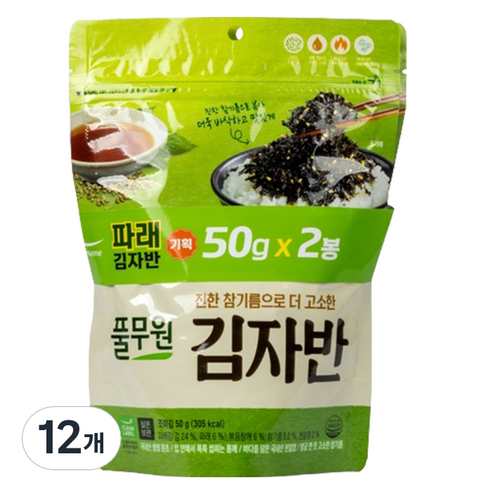 풀무원 김자반, 50g, 12개