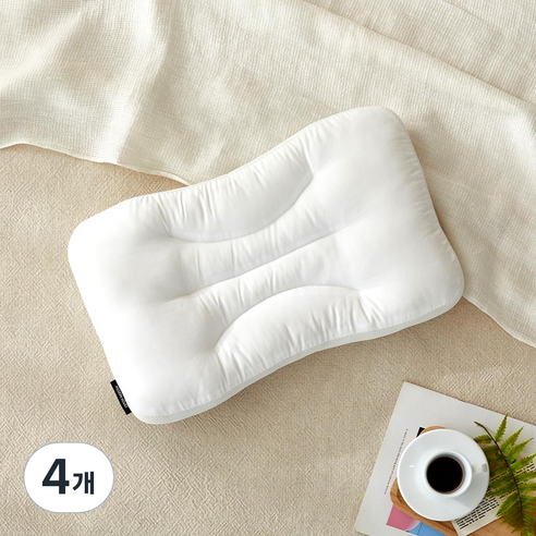 모던하우스 ON 부드럽고 낮은 목이 편안한 메쉬 경추베개, 아이보리, 4개