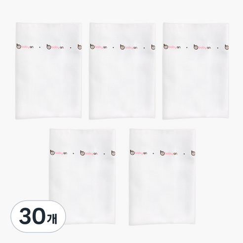 베이비앙 순면 365 천 기저귀 원통형 대형, 혼합색상, 30개