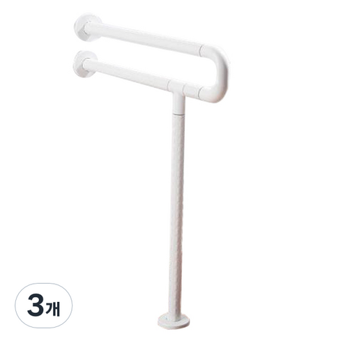 디페이브 클래식 U타입 바닥 지지대 안전 손잡이 화이트, 3개