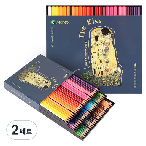 마리에스 드로잉 유성 색연필 72종 세트 C7524, 72색, 2세트