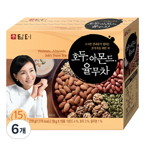 담터 호두 아몬드 율무차, 18g, 90개