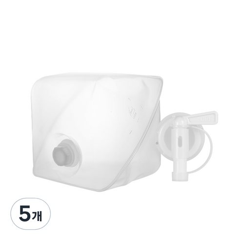 페스트세븐 캠핑 물통, 투명, 10L, 5개