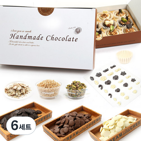 몬드라네 골드 초콜릿 300g + 데코용품 + 포장용품 만들기 세트, 12종, 6세트