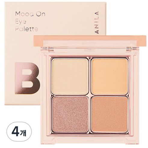 바닐라코 비바이바닐라 무드 온 아이 팔레트 7g, 4개, 03 멜로우 베이지