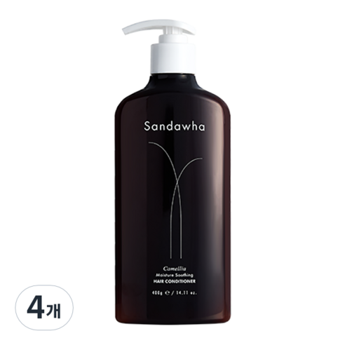 산다화 카멜리아 모이스춰 수딩 헤어 컨디셔너, 400g, 4개