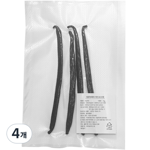 해피바닐라 바닐라빈, 15g, 4개