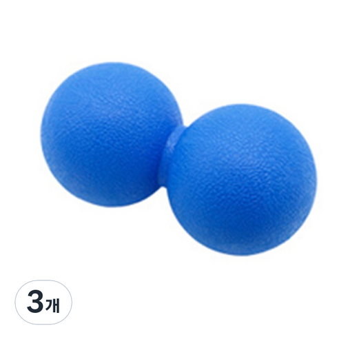 허브플러스 지압 땅콩 마사지볼 블루, 3개