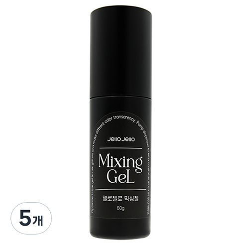 젤로젤로 네일아트 믹싱젤, 투명, 60g, 5개