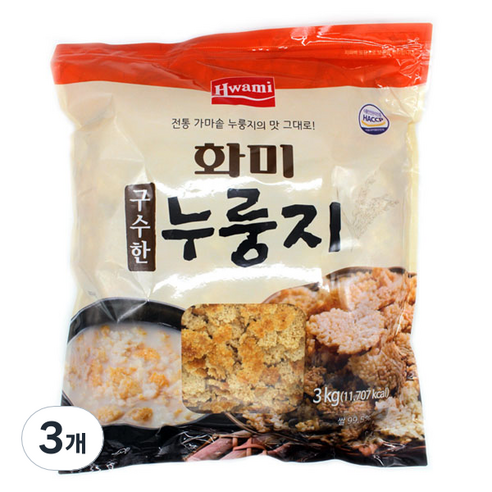 화미 구수한 누릉지, 3kg, 3개
