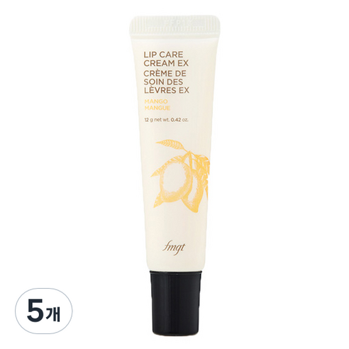 더페이스샵 fmgt 립케어 크림, 02 망고, 12g, 5개